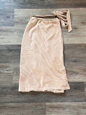 COZeCo Wrap It Like It's Hot Skirt in Beige Sz XS